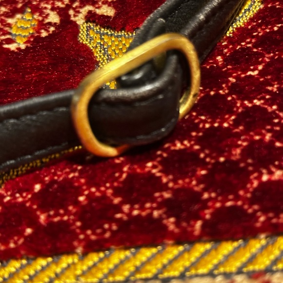 Floriana‎ Floral Hand Painted Black Leather Boho Crossbody Purse - Picture 4 of 12